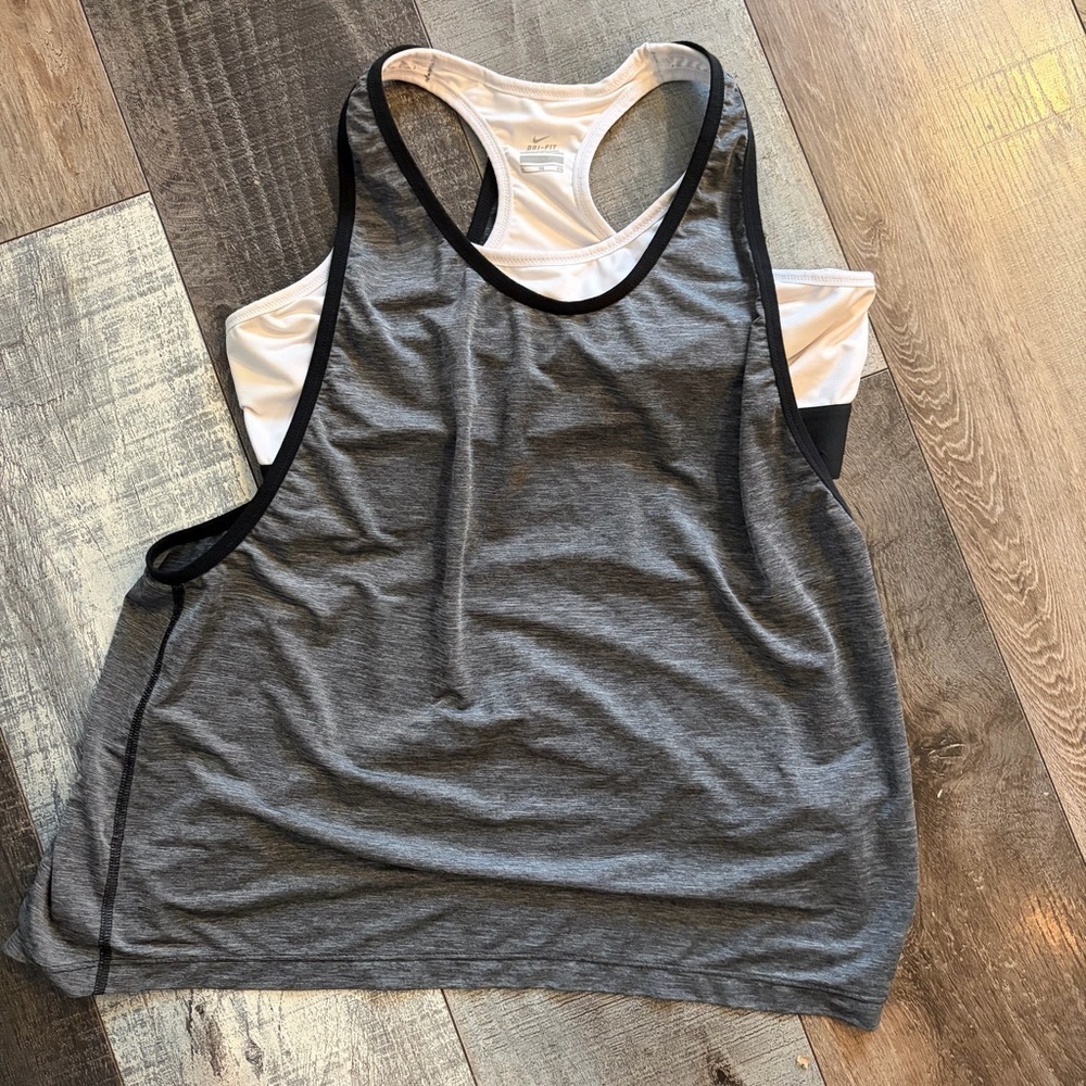 Nike Dri-FIT Sports Bra Tank XL Racerback Layered